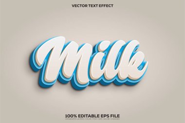 Editable Milk 3D text Effect.