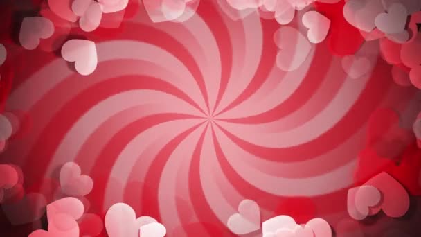 Boda de invitación con corazones de San Valentín — Vídeos de Stock