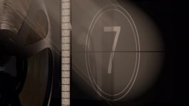 Film makaralı ve geri sayımlı projektör film ve sinema ekranı