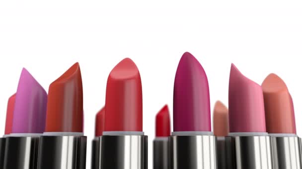 Lipstick vrouw accessoire en beauty product voor make-up en stijlvolle look — Stockvideo