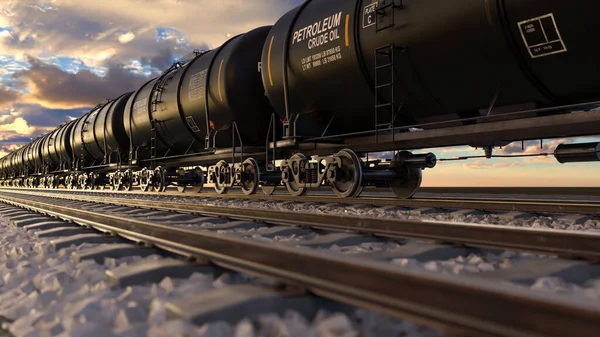 Demiryolu üzerinden petrol ve ham petrol nakil yakıtlı sarnıç treni