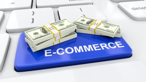 Marketing Internet et e-commerce concept de trading en ligne vente via Internet — Video