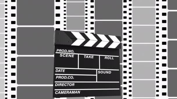 Animation introduction for videoblog film about filmmaking and film production — Stock Video