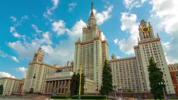 Movimento timelapse em torno da Universidade Estatal de Moscou — Vídeo de Stock