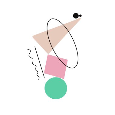 Elle çizilen vektör soyut resmi.