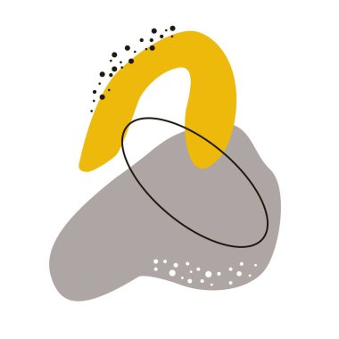 El çizimi figürlerin vektör soyut görüntüsü.