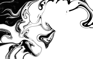  Soyut siyah beyaz arka planlar. Ambalaj kağıdı, duvar kağıdı ve daha fazlası için tasarımlar. Modern sıvı sanat, dijital çizim. Mürekkep lekeleri..