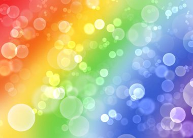 Parlak Gökkuşağı Arkaplanı Üzerine Odaklanmış Işıklar.