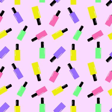 Farklı renklerde verniksiz desen. Giysi, kumaş ve diğer eşyalar için tasarım. İllüstrasyon canlı çizgilerle çizilmiş..