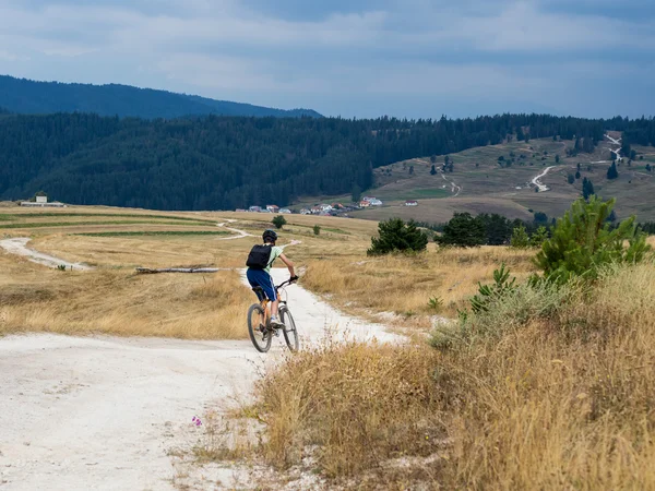 Bicicleta de montaña en Bulgaria . — Foto de Stock