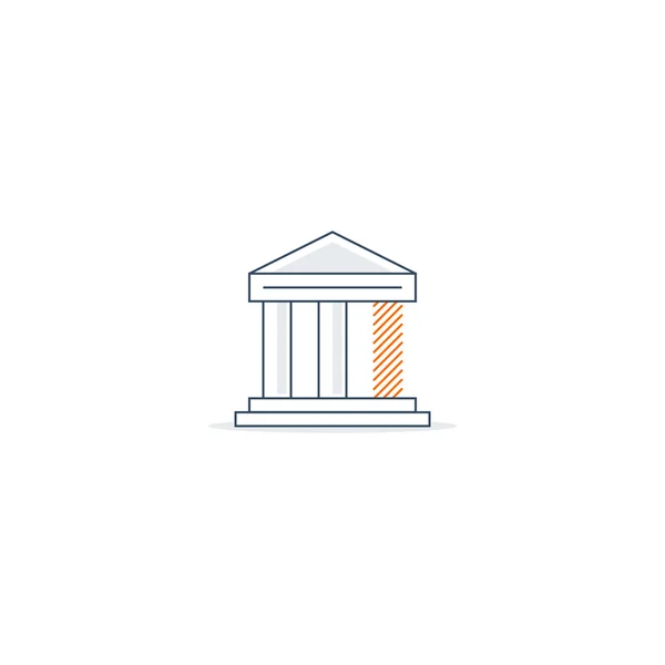 Banka bina simgesini, Finans Hizmetleri — Stok Vektör