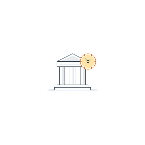 Banka bina simgesini, Finans Hizmetleri — Stok Vektör