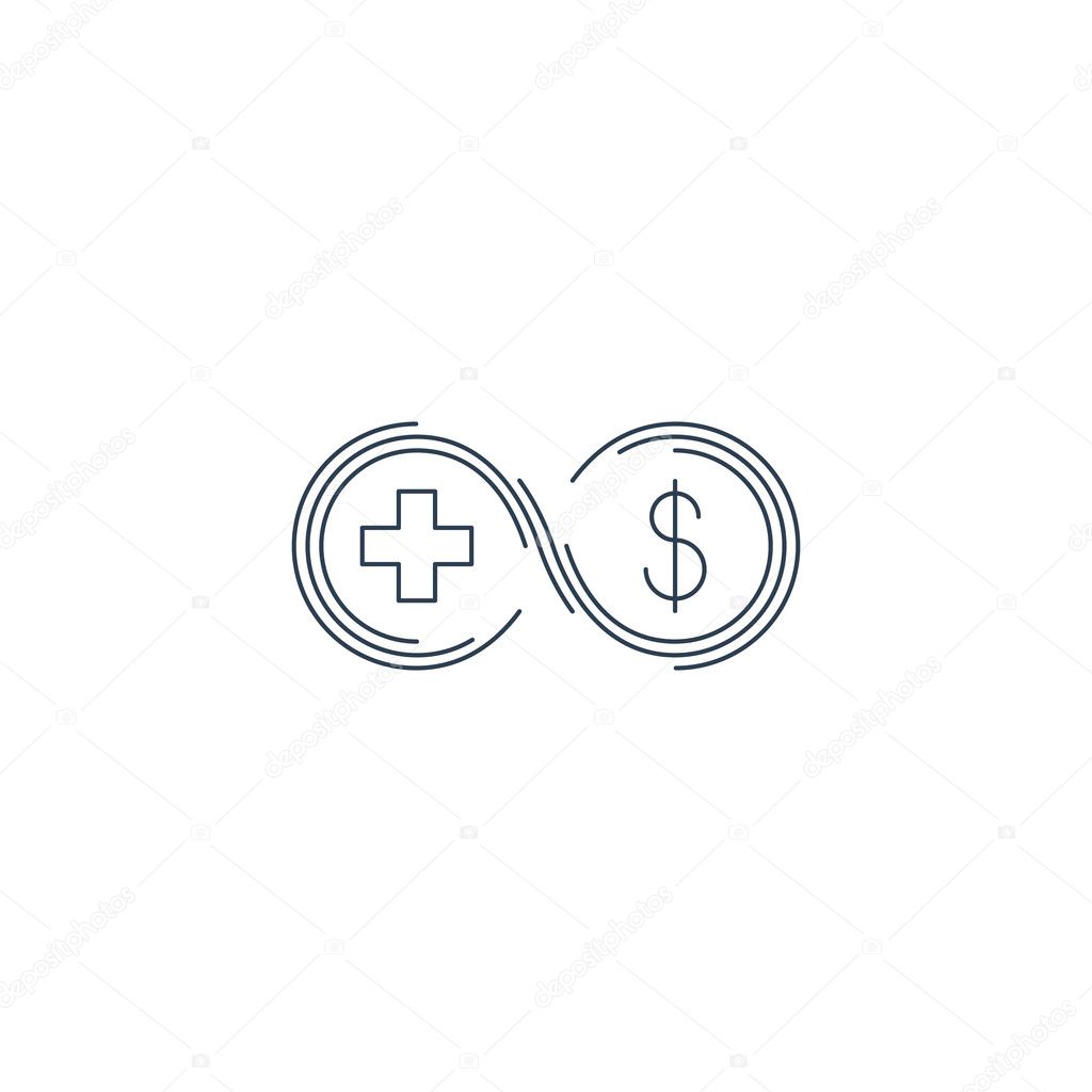 Aid and money donation, vector illustration isolated on white