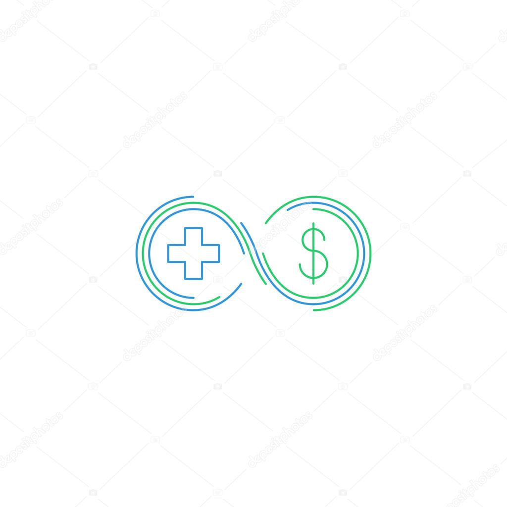 Aid and money donation, vector illustration isolated on white