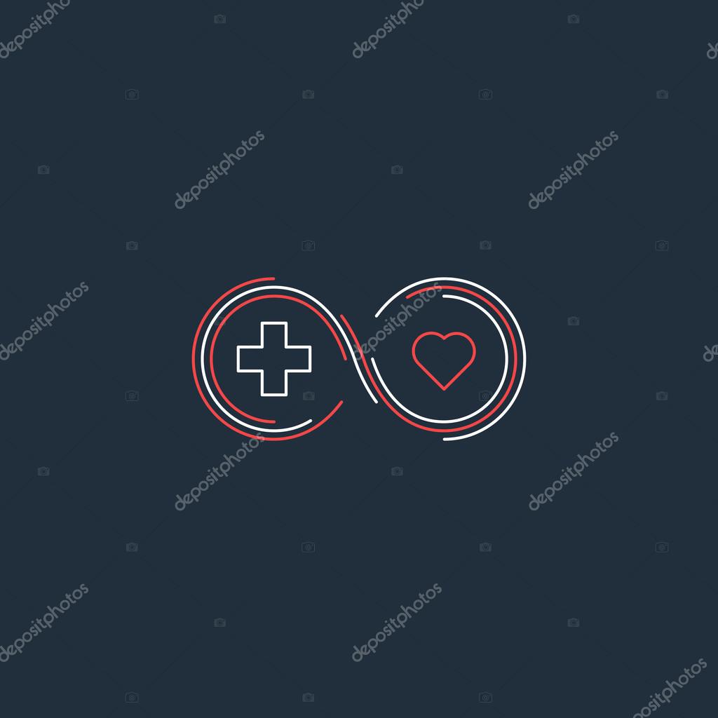Aid and charity donation, vector illustration isolated on balck