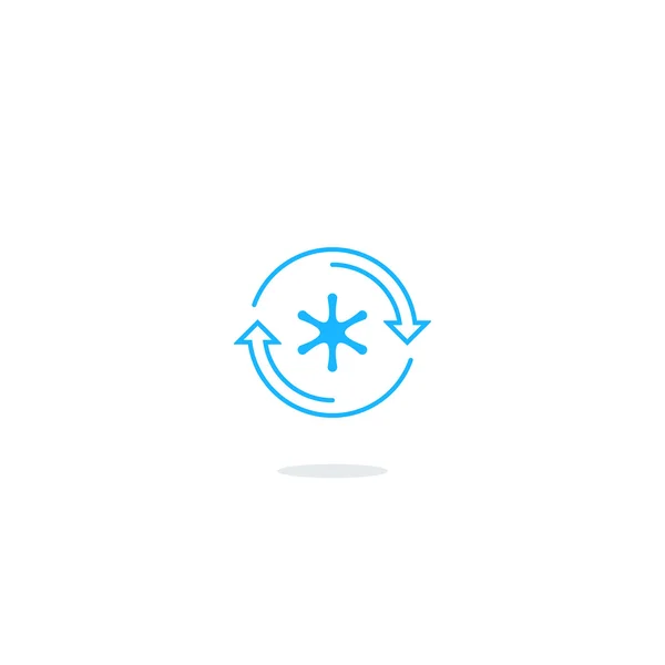 Logo de los sistemas de refrigeración — Archivo Imágenes Vectoriales
