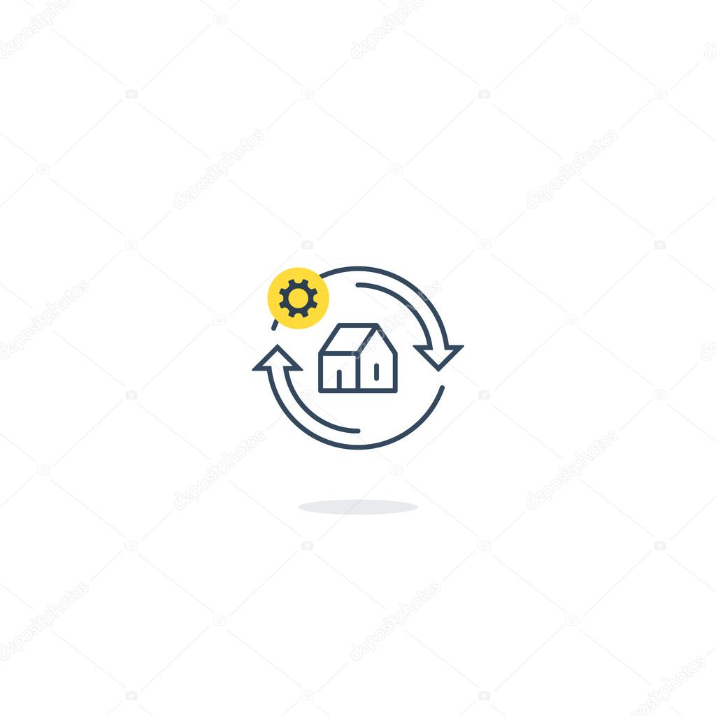 House improvement icon symbol, smart living