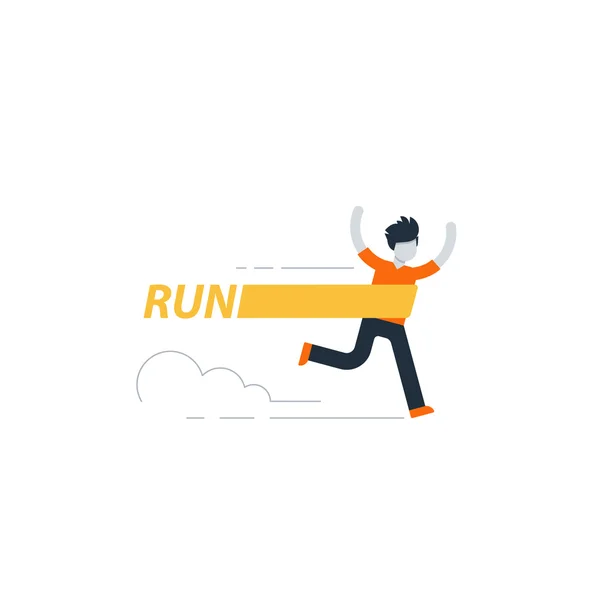 Running sport man — Stock Vector