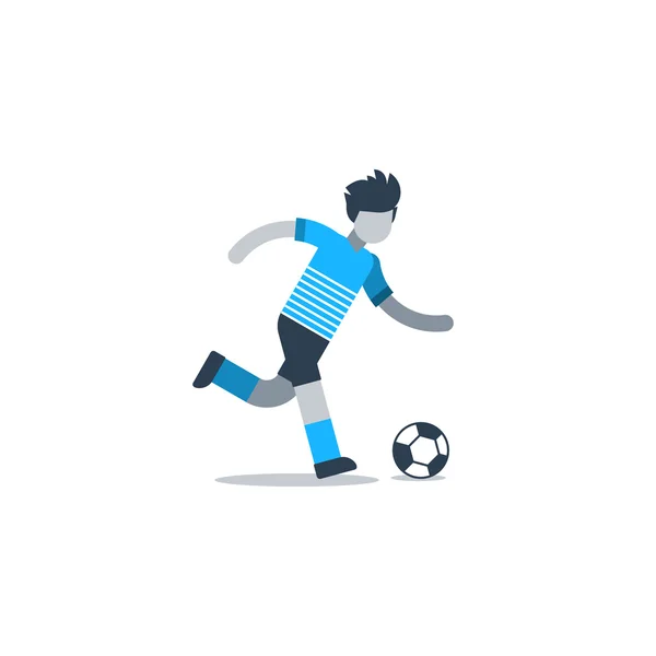 Football player kicking ball — Stock Vector