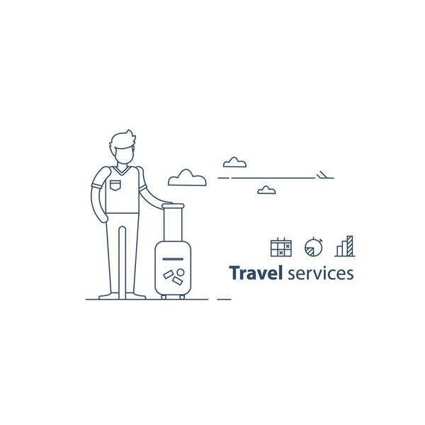 Serviços principais de viagens — Vetor de Stock