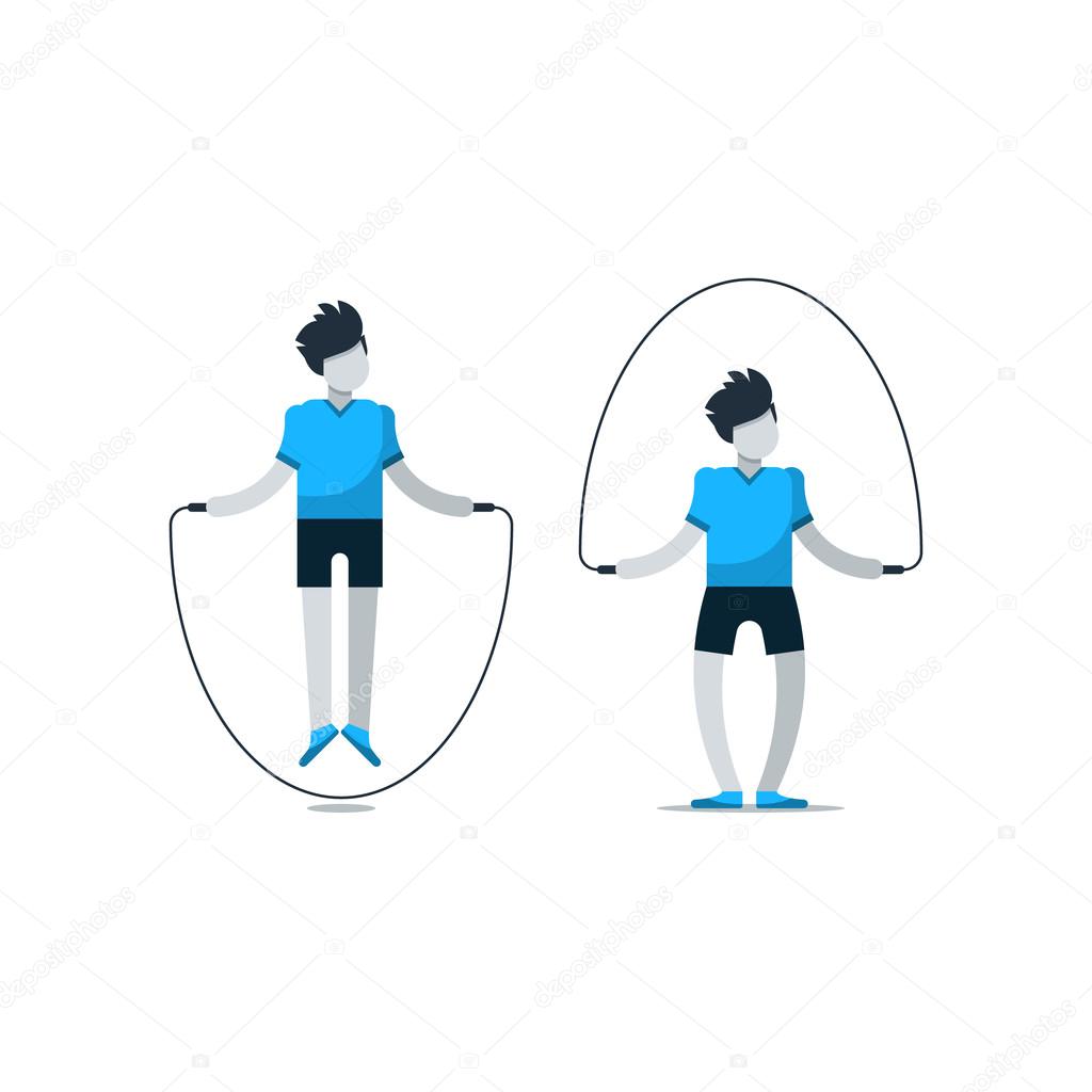 Rope Jumping Daily Exercises Vector Image By C Stmool Vector Stock