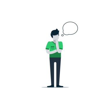 Düşünen biri ile konuşma balonu