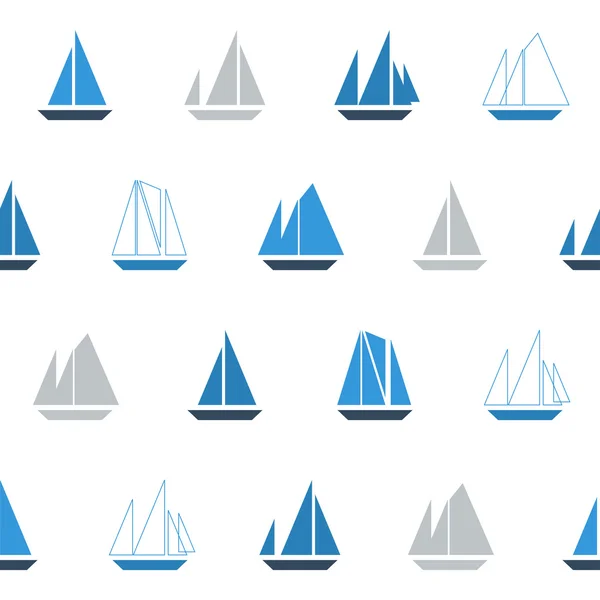 Sailing craft pattern — Stock Vector