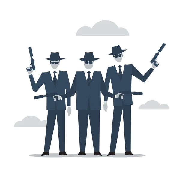 Ilustración mafiosa — Vector de stock