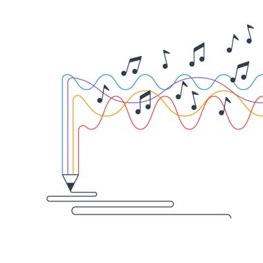 Müzik kayıt konsepti.