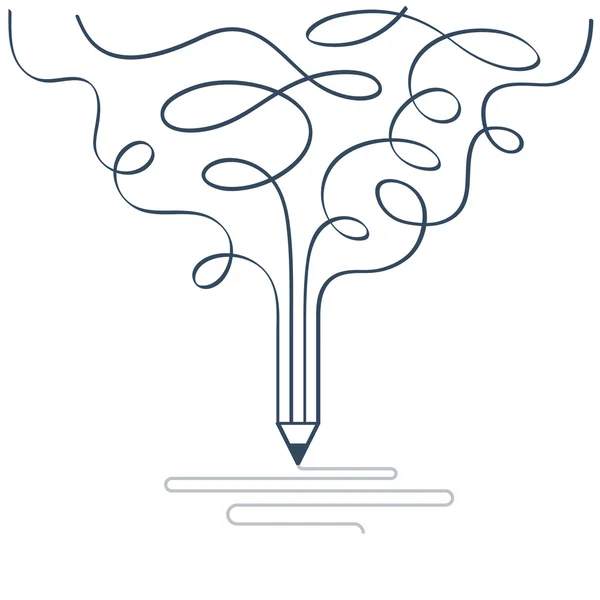 Simbolo della penna dello studio di progettazione grafica — Vettoriale Stock