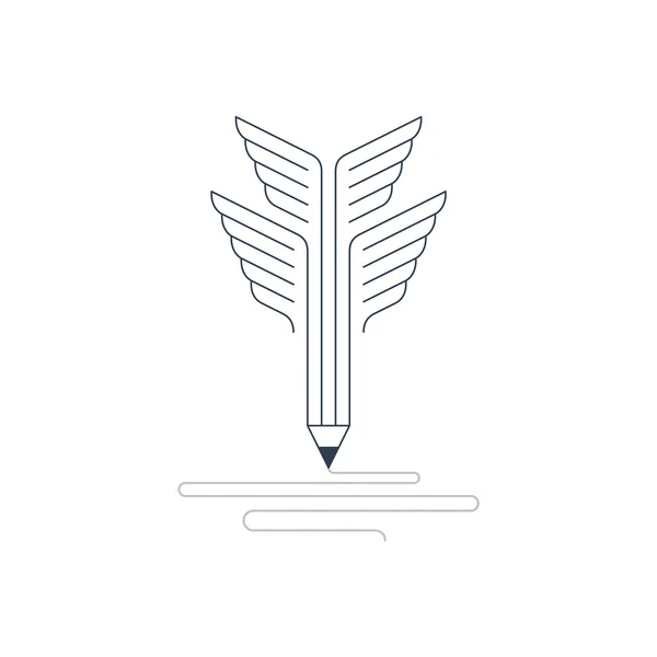 Símbolo de caneta de estúdio de design gráfico — Vetor de Stock