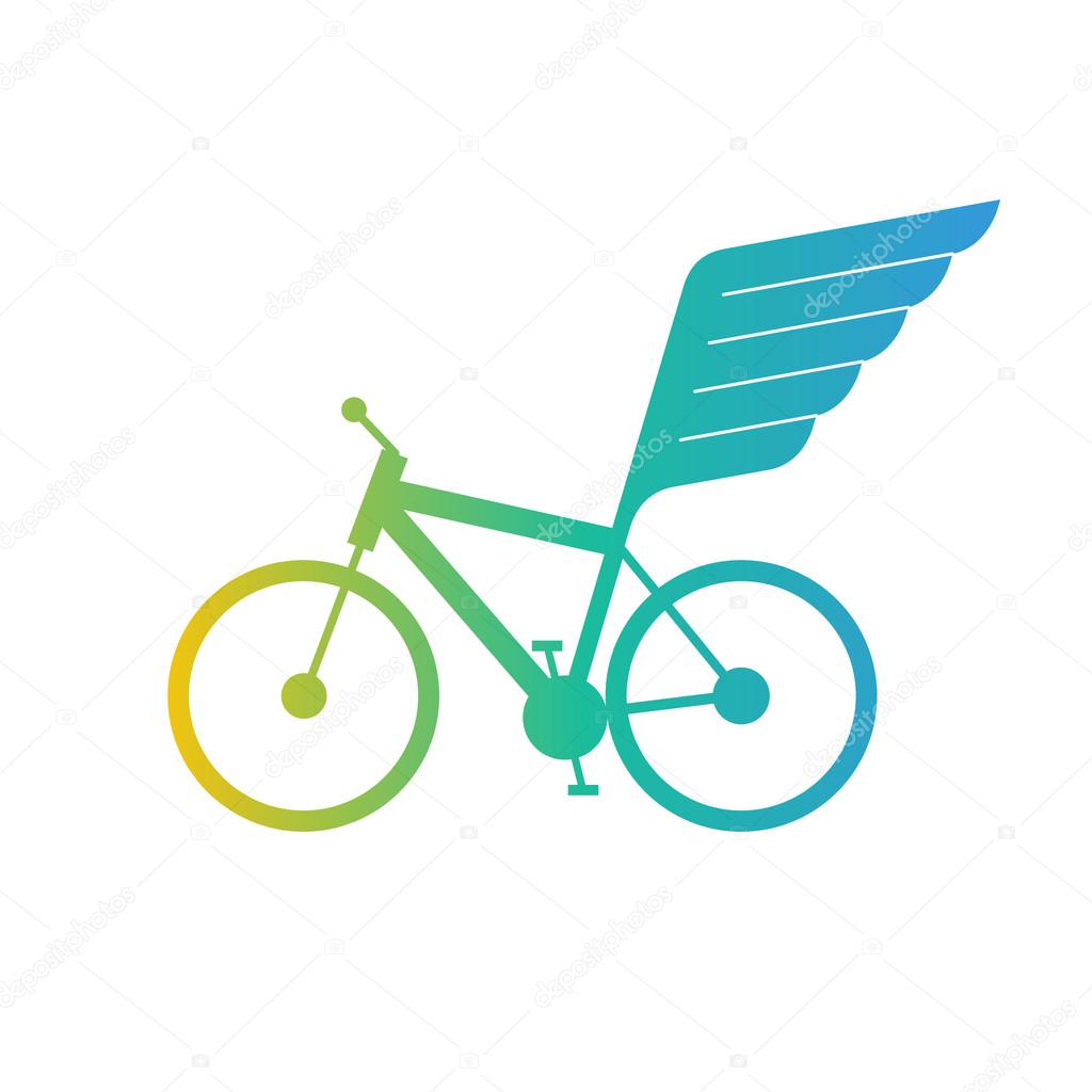 Winged bicycle. Race.