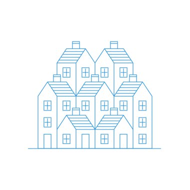 Group of houses. Real estate.