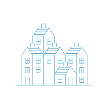 Group of houses. Real estate.