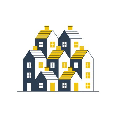 Group of houses. Real estate.