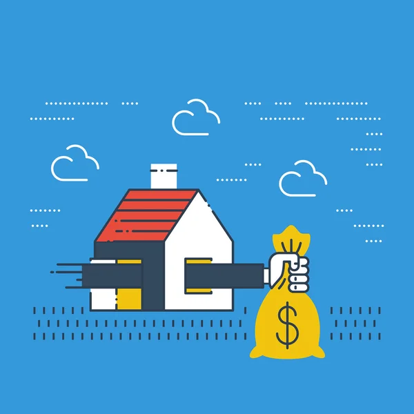 Diebstahlversicherung. Wohnkosten — Stockvektor