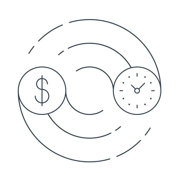 Tempo é conceito de dinheiro. —  Vetores de Stock