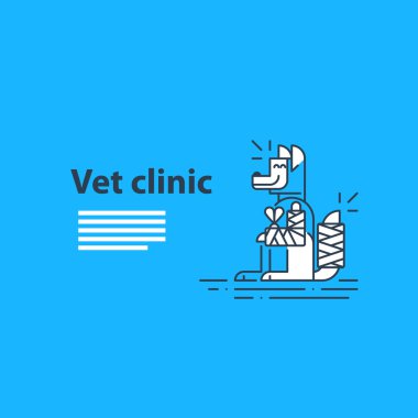 kırık pençe ve kuyruklu köpek