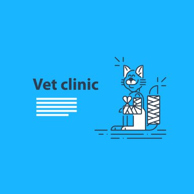 kırık pençe ve kuyruklu kedi