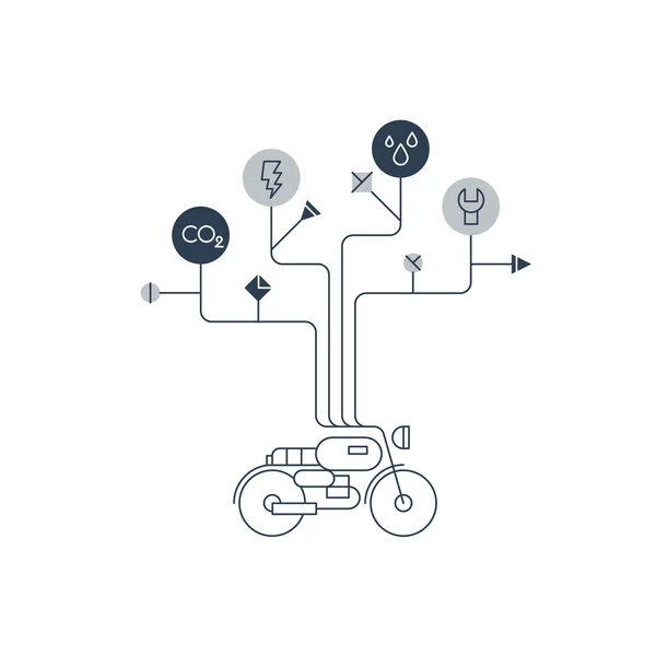 Icono de servicios de moto — Archivo Imágenes Vectoriales