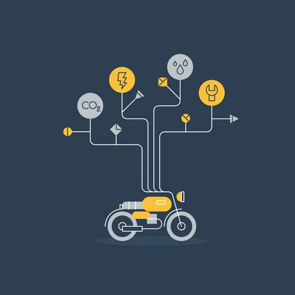 Icono de servicios de moto — Vector de stock