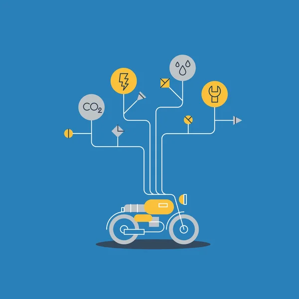 Ikona usług motocykl — Wektor stockowy