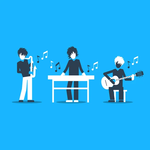 Jazz band performance. — Stock Vector