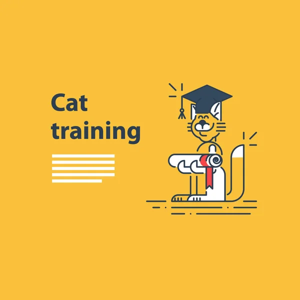 Cat training service — Stock Vector