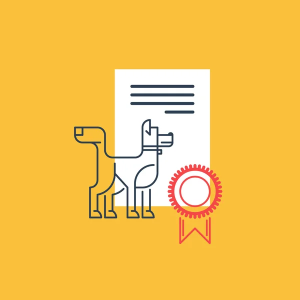 Hond concurrentie award. — Stockvector