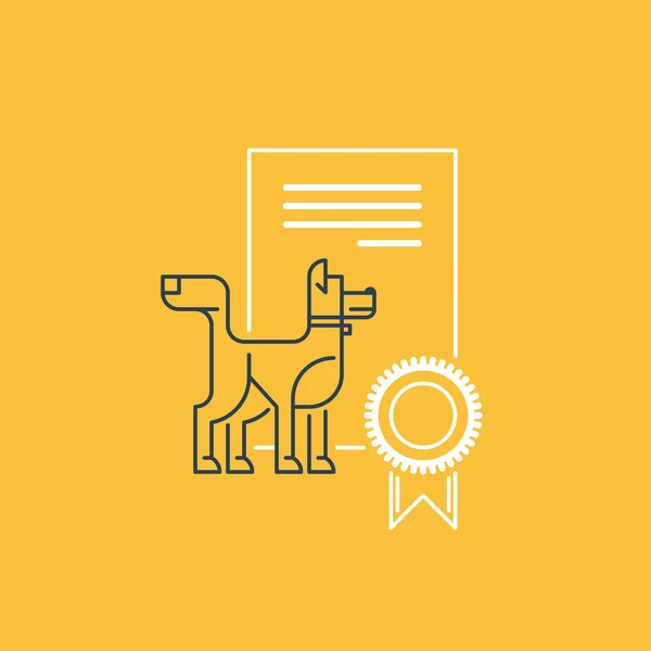 Premio concurso de perros . — Vector de stock