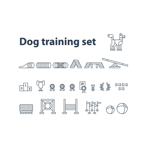 Compétition canine, terrain de jeu . — Image vectorielle