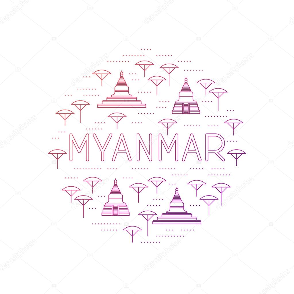 Myanmar travel template.