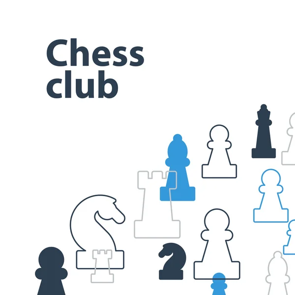 Šablona s šachovými figurkami — Stockový vektor