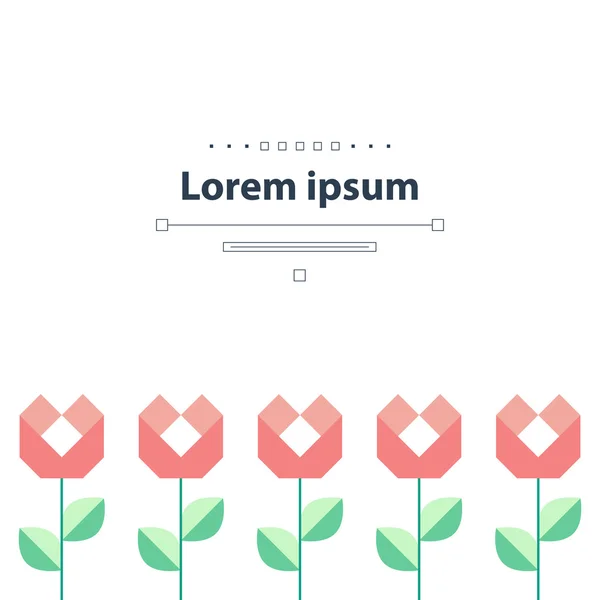 Modèle d'invitation avec des fleurs — Image vectorielle